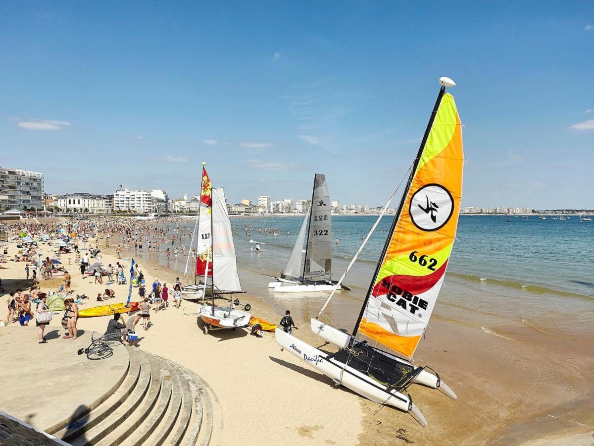 Appartement T2 Face Plage Avec Balcon, Cuisine Equipee Et Tv - Fr-1-92-908 莱萨布勒-多洛讷 外观 照片